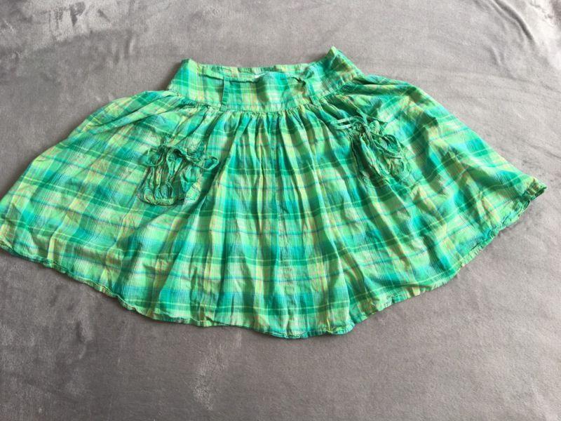 NewLook Organic Cotton Green Mini Skirt Sz10