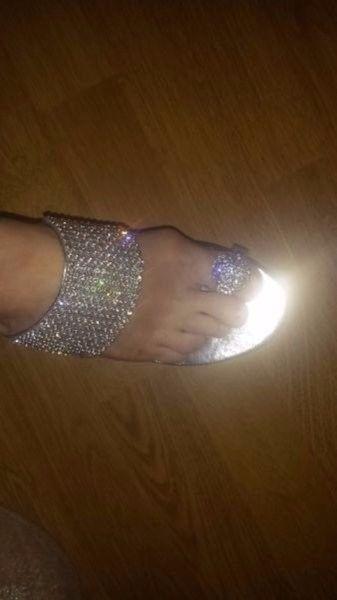 New in Box Silver Diamante &Silver Sandals