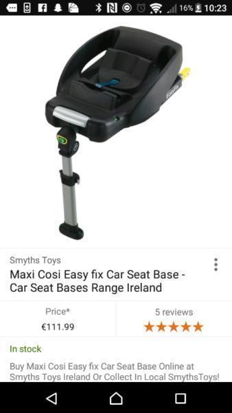 Maxi cozi car seat and isofix