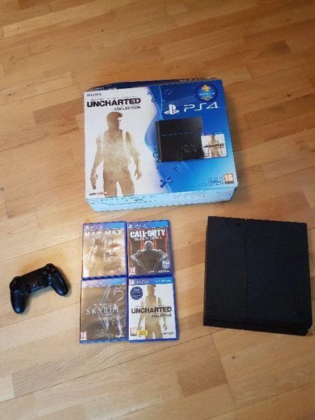 Ps4 + 4 games + headset