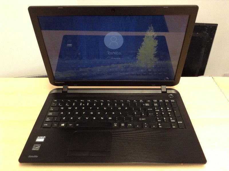 SALE Toshiba C50 Laptop in Black 15.6'' inch AMD 6GB 500GB Windows 10 + Free Wireless Mouse