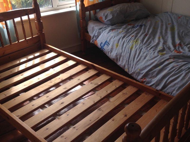 Two single beds for sale (wooden)