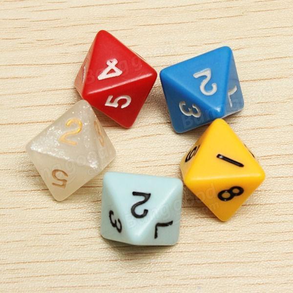 5pcs set number eight side dice board game dice counter