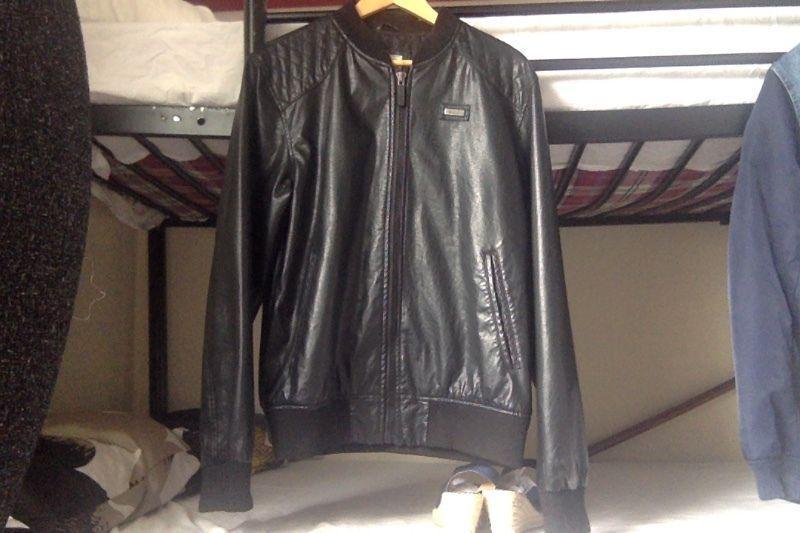 Ecko Leather Jacket Mens Large