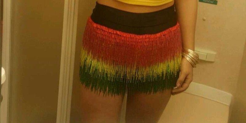 Handmade beaded shorts