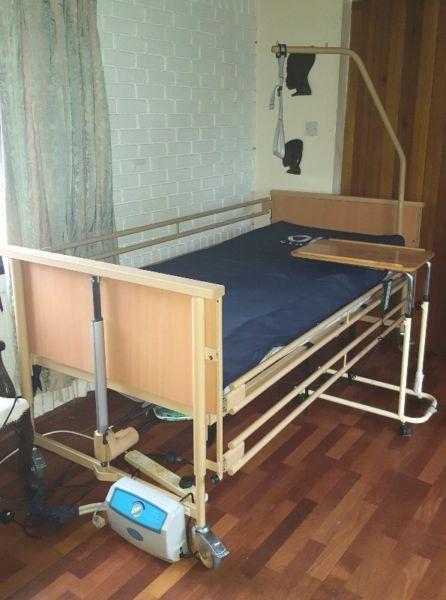 Hospital bed frame with Viva Active Mattress