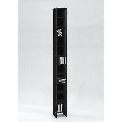 Tall CD and DVD Media Storage - Black Ash Effect