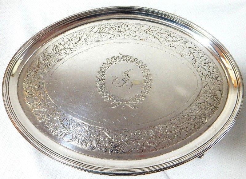 A scarce Elizabeth Jones Solid Sterling Silver Salver - Dated 1795