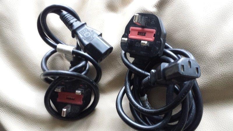 FT kettle lead AC Power Cord Cable Pc Monitor Desktop Kettle Lcd Tv Lead - 3 Pin