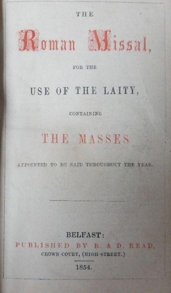 The Roman Missal : For the Use of the Laity 1854