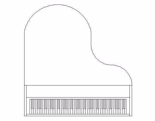 BABY GRAND PIANO - PIANO CUT OUT - MAKE SURE IT FITS!
