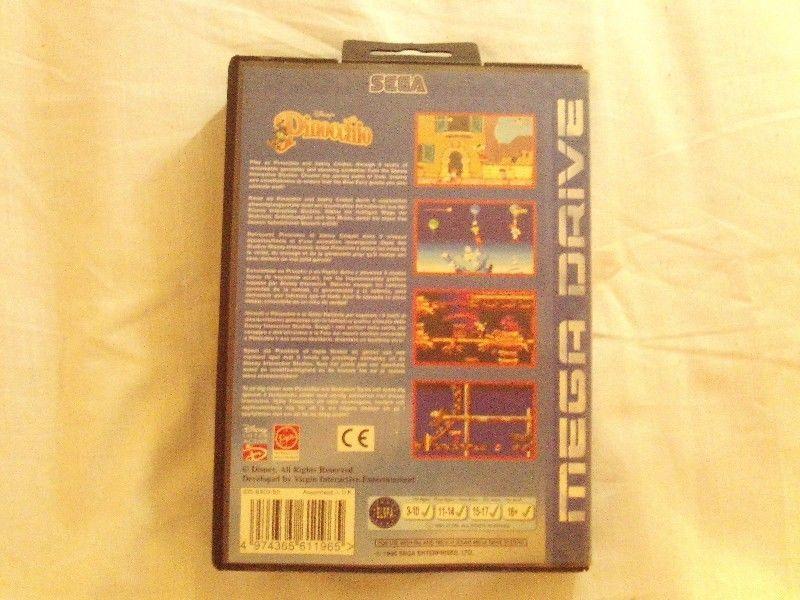 MEGADRIVE pinnochio game - vintage collectable game