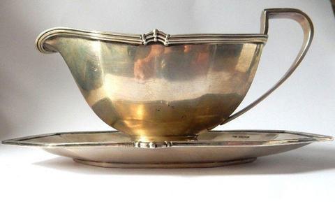 Sauce/Gravy Boat & Tray, Frank Cobb of Sheffield, 436 grams