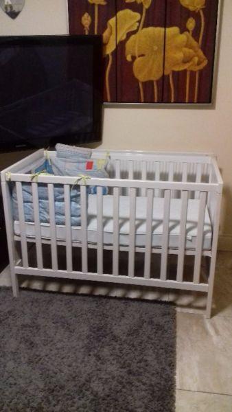 BABY COT & MATTRESS, MOTHER CARE