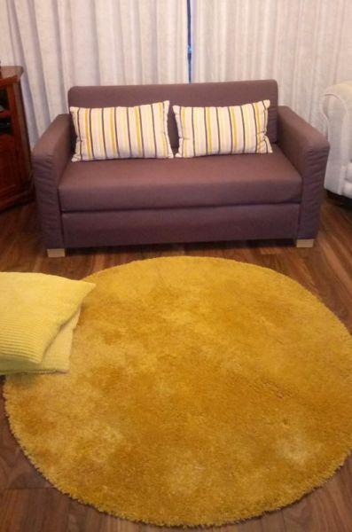 Sofa-bed, Rug, Cushions, Duvet