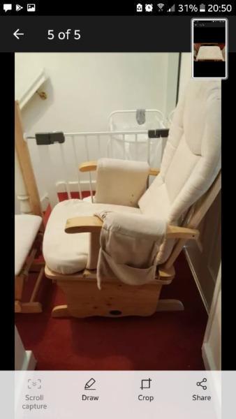 Glider chair and footstool