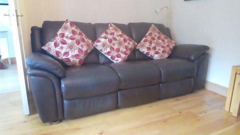 Leather 3 seated couch free