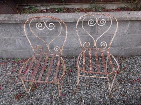 2 old garden chairs