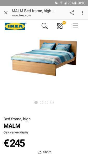 Ikea king size malm bed frame