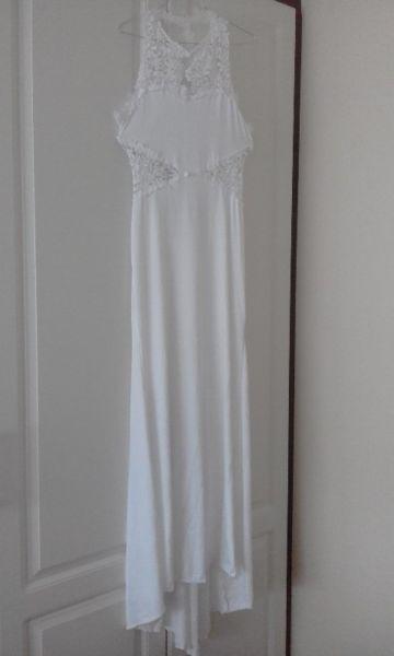 NEW! Amazing Evening Party Bridesmaid Long White Dress!!