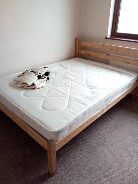 Double bed . mattress and headboard