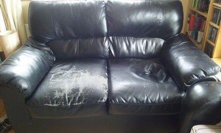 Black 2-seater sofa (free - for collection only)