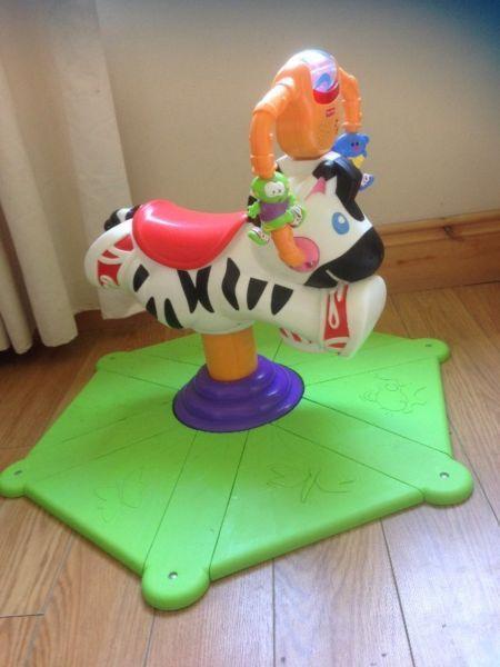 Fisher Price Bounce And Spin Zebra