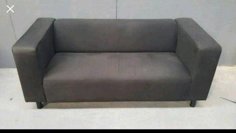 Black Leather Sofa - can deliver
