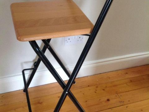 Pair of high stools, foldable