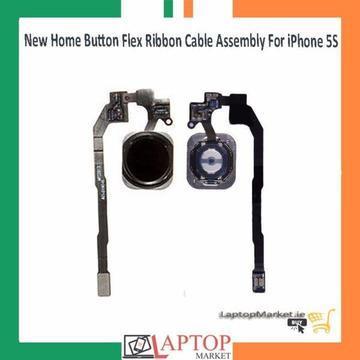 New Home Button Flex Cable Touch ID Sensor Replacement iPhone 5S Black