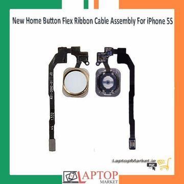 New Home Button Flex Cable Touch ID Sensor Replacement iPhone 5S Gold