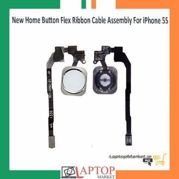 New Home Button Flex Cable Touch ID Sensor Replacement iPhone 5S White