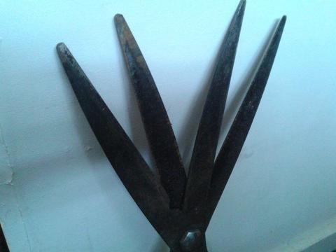 Old Double Blade Hedging Shearers