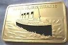 Gold Bar commemorating RMS TITANIC