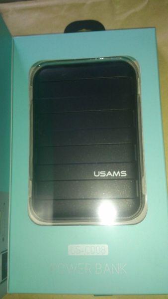 USAMS Power Bank 6000mah 2A Dual USB Black