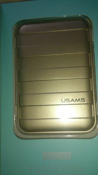 USAMS Power Bank 6000mah 2A Dual USB Gold