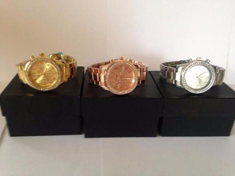 3 x Classy Unisex Bling Watches for the PRICE of ONE