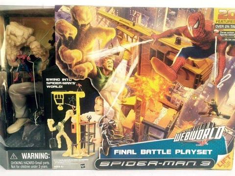 Hasbro 2007 webworld spider man 3 final battle playset