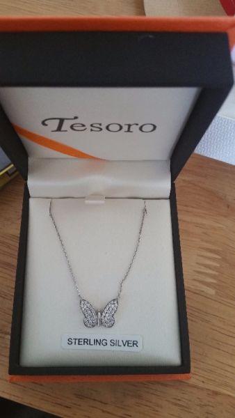 Sterling silver butterfly necklace