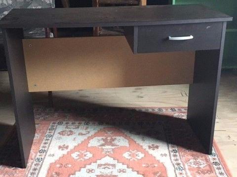 Desk, black with 1 drawer