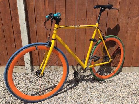 Custom Multicoloured fixie bike