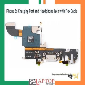 New iPhone 6s Charging Port and Headphone Jack with Ribbon Flex Cable White