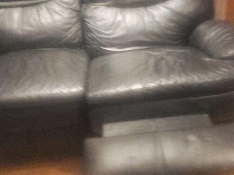 Very comfortable big 5 seater good condition Genuine black leather