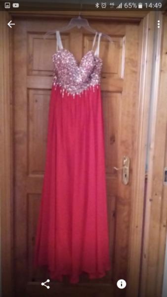 Red Sequin Ball Gown
