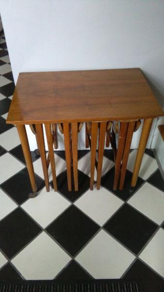 Retro1960's/1970's Teak Nest Of 5 Tables