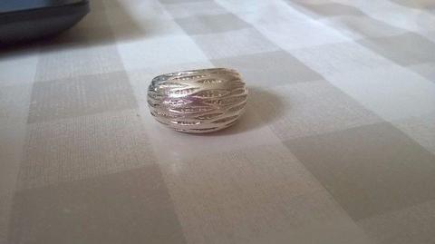 Ladies Silver Chunky Ring