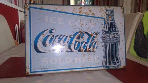 Tin sign Coca Cola