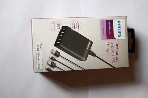 PHILIPS Fast Smart 5-port USB CHARGER