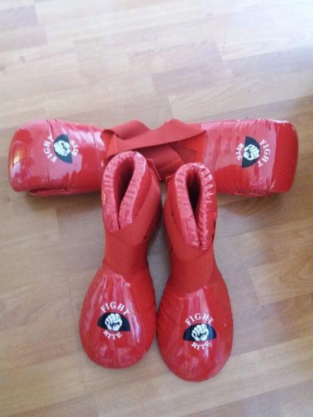 Taekwondo/karate/fighting gloves and foot pads