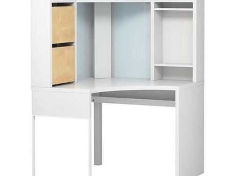 White & Pine Ikea Micke Corner Desk - great space saver!